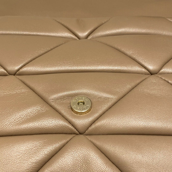 Prada System Nappa Leather Patchwork Bag Brown 1BD291