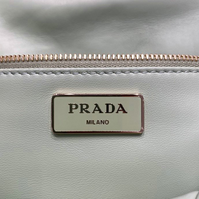 Prada System Nappa Leather Patchwork Bag Green 1BD291