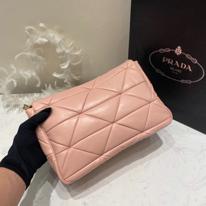 Prada System Nappa Leather Patchwork Bag Pink 1BD291