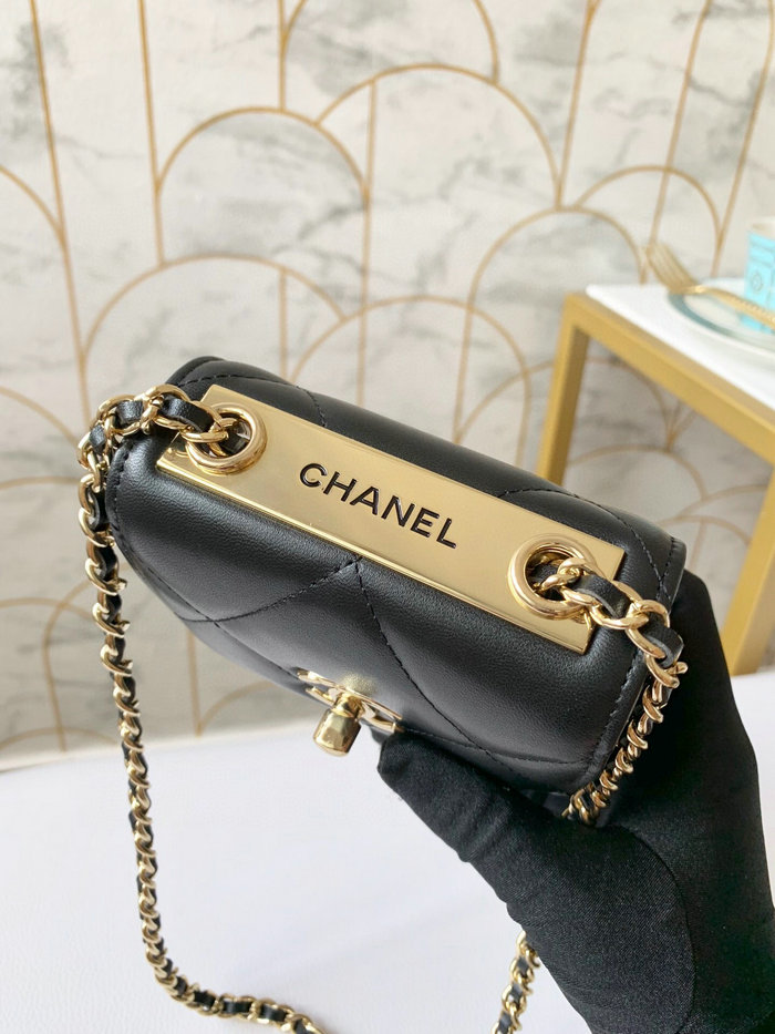 Chanel Lambskin Mini Chanel Wallet Black AP80983