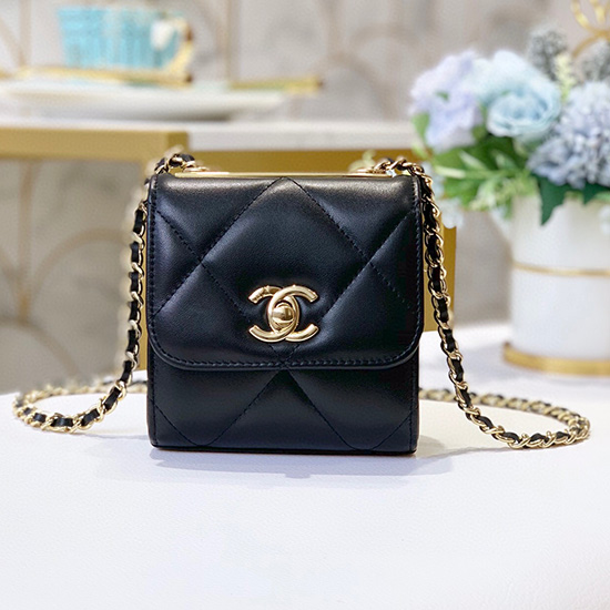 Chanel Lambskin Mini Chanel Wallet Black AP80983
