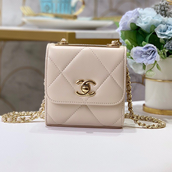 Chanel Lambskin Mini Chanel Wallet White AP80983