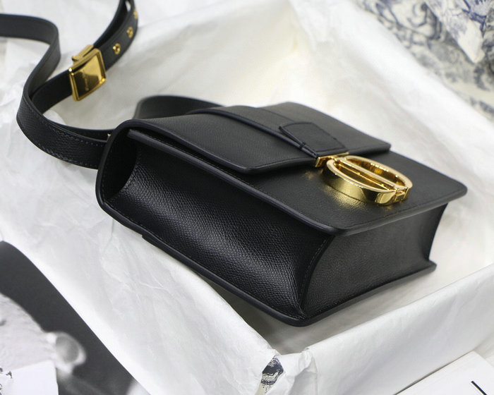 Dior 30 Montaigne Grained Calfskin Bag Black M9030