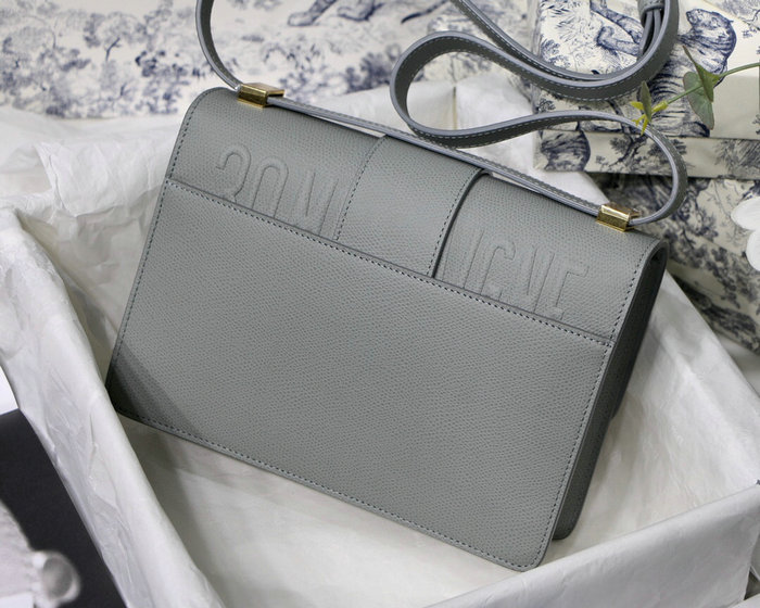 Dior 30 Montaigne Grained Calfskin Bag Grey M9030