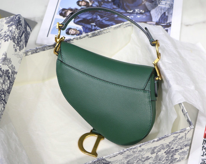 Dior Grained Calfskin Saddle Bag Green M9001