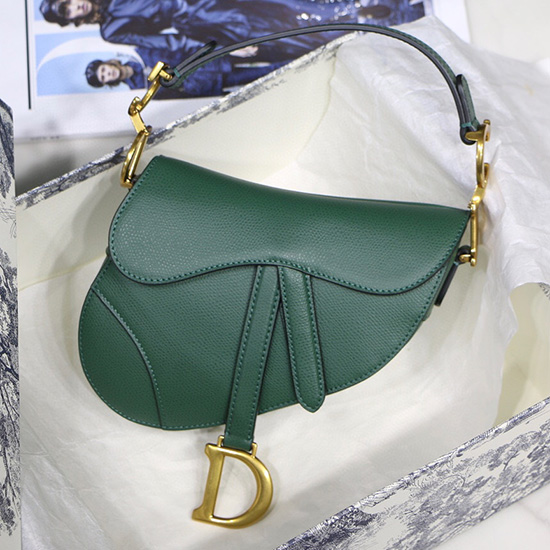 Dior Grained Calfskin Saddle Bag Green M9001