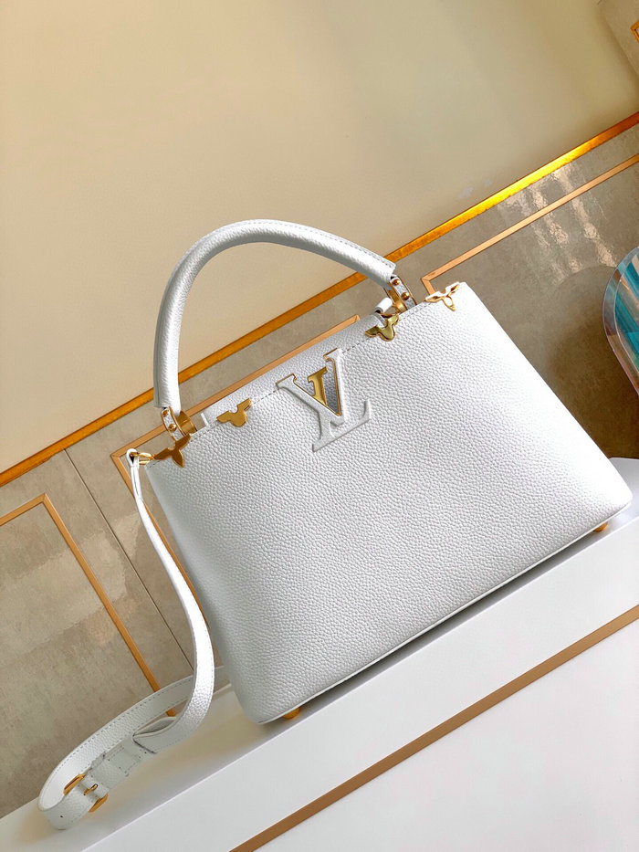 Louis Vuitton CAPUCINES MM White M54663