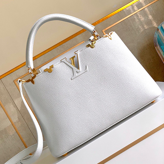 Louis Vuitton CAPUCINES MM White M54663