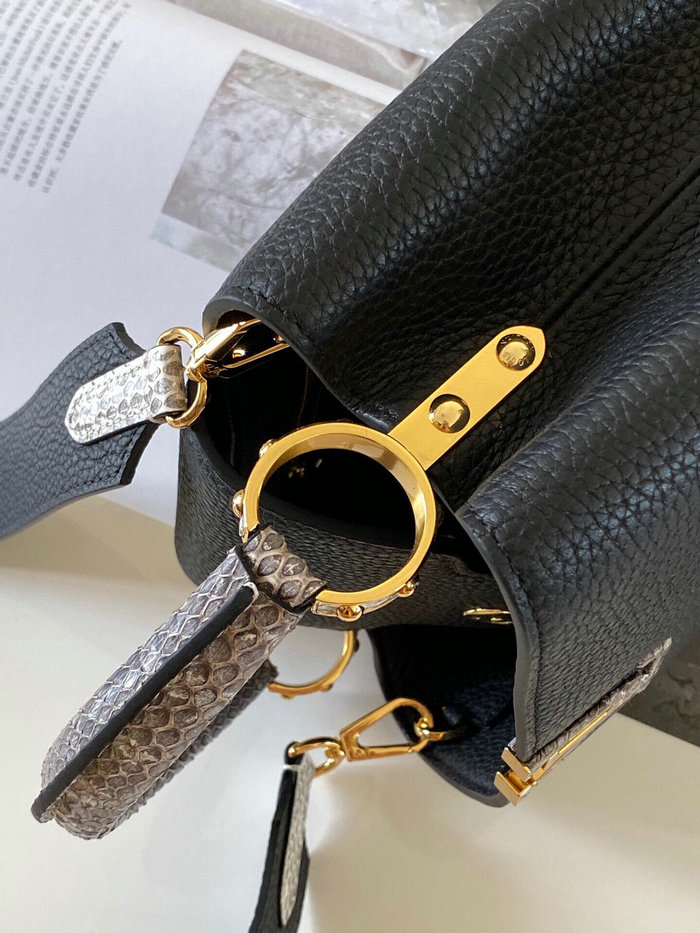 Louis Vuitton Taurillon Leather Capucines BB Black M97980
