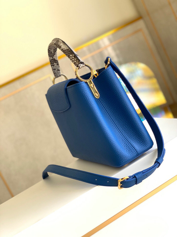 Louis Vuitton Taurillon Leather Capucines BB Blue M97980