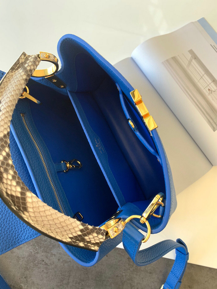 Louis Vuitton Taurillon Leather Capucines BB Blue M97980