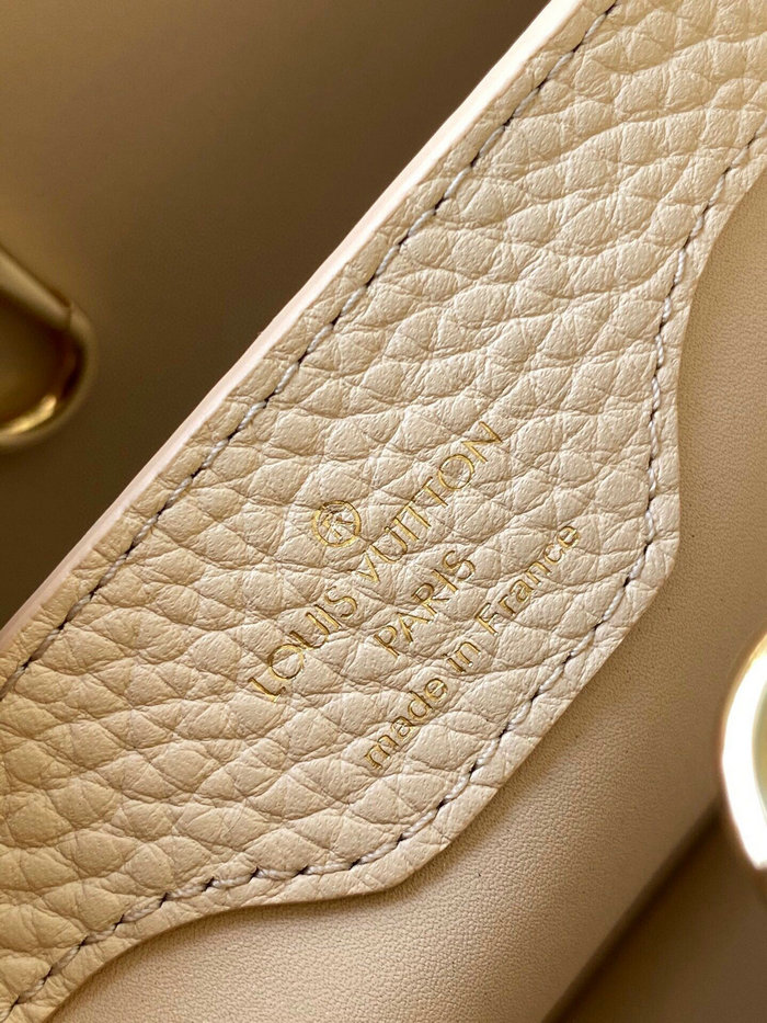 Louis Vuitton Taurillon Leather Capucines BB Cream M97980