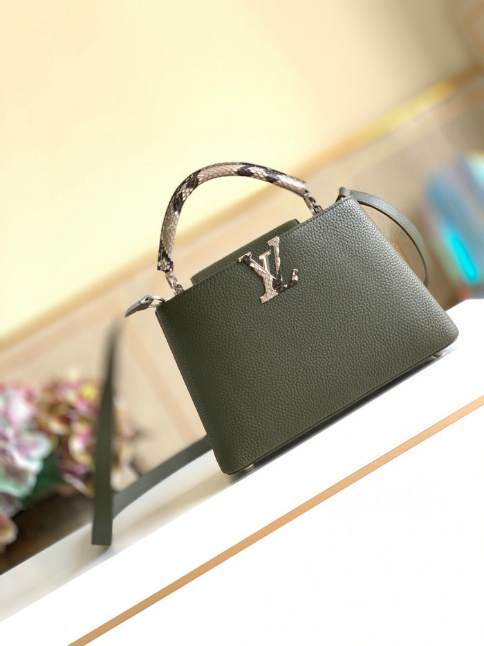 Louis Vuitton Taurillon Leather Capucines BB Green M97980