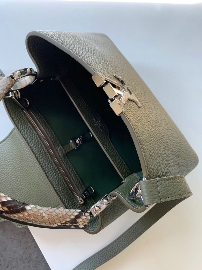 Louis Vuitton Taurillon Leather Capucines BB Green M97980