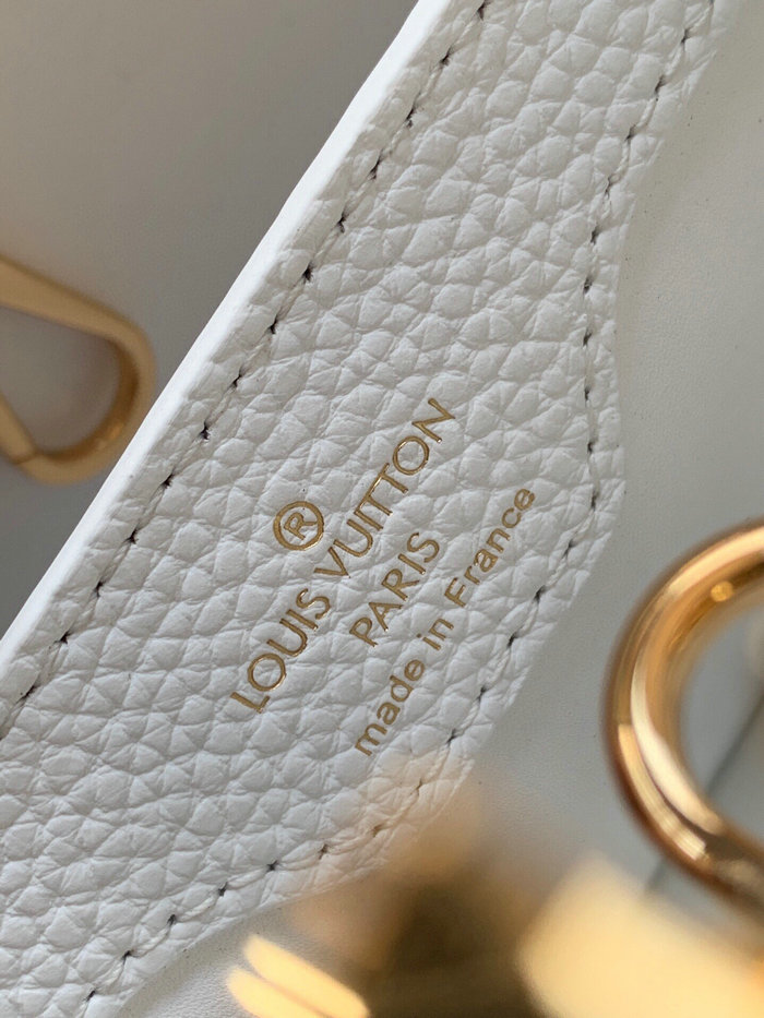 Louis Vuitton Taurillon Leather Capucines BB White M97980