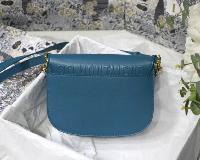 Medium Dior Box Calfskion Bobby Bag Blue M9319