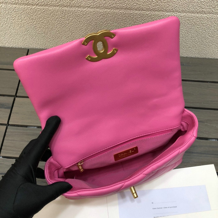 Chanel 19 Lambskin Flap Bag Rose AS1160