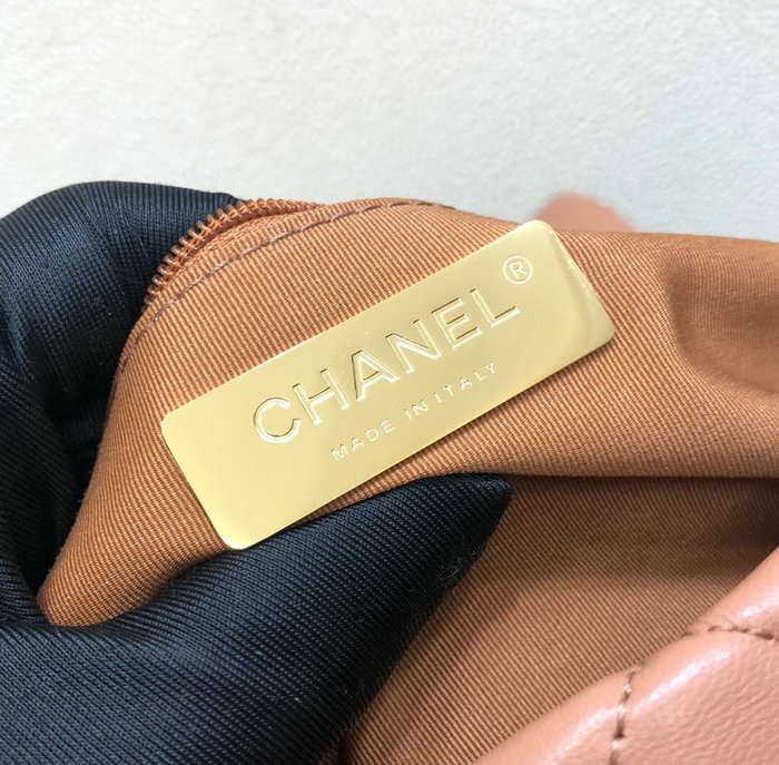 Chanel 19 Lambskin Large Flap Bag Camel AS1161