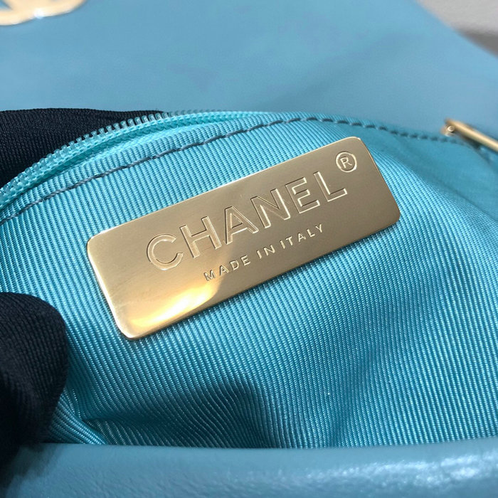Chanel 19 Lambskin Large Flap Bag Skyblue AS1161