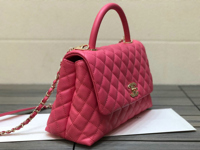 Chanel Flap Bag with Top Handle Rose A92991