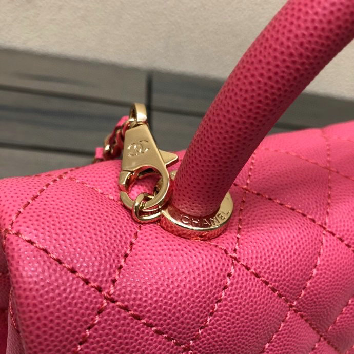 Chanel Small Flap Bag with Top Handle Rose A92990