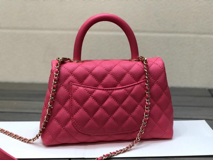 Chanel Small Flap Bag with Top Handle Rose A92990