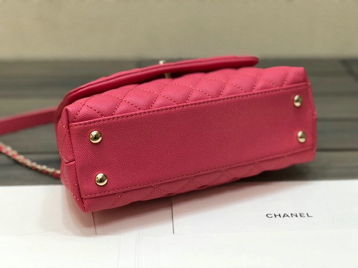 Chanel Small Flap Bag with Top Handle Rose A92990