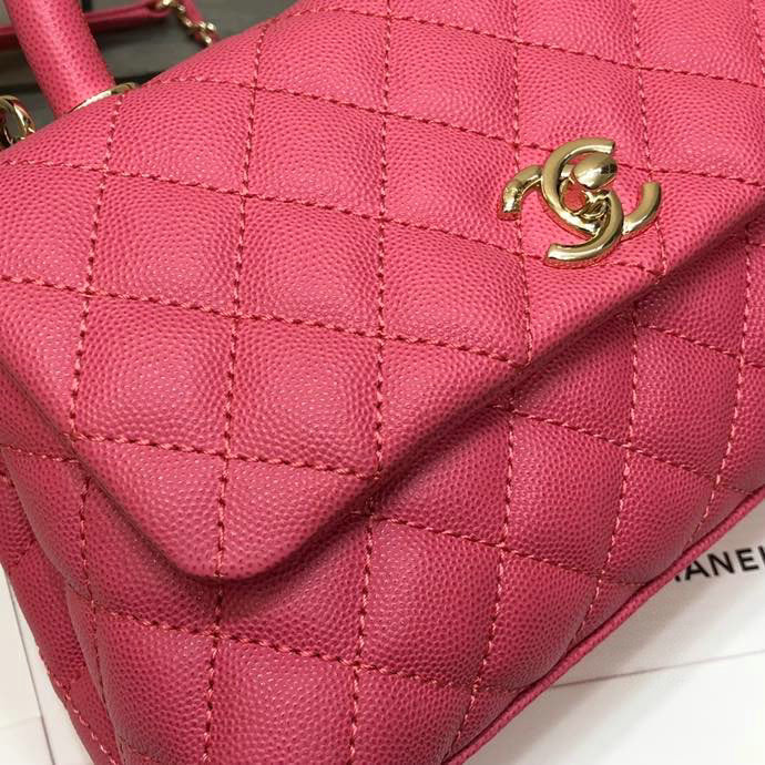 Chanel Small Flap Bag with Top Handle Rose A92990