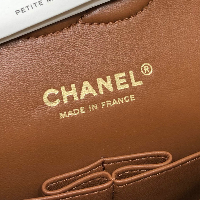 Classic Chanel Lambskin Medium Flap Bag Camel CF1112