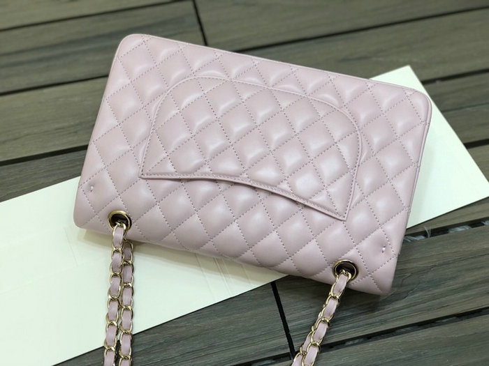 Classic Chanel Lambskin Medium Flap Bag Pink CF1112