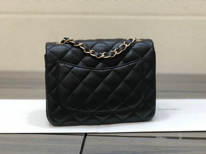 Classic Chanel Lambskin Mini Flap Bag Black CF1115