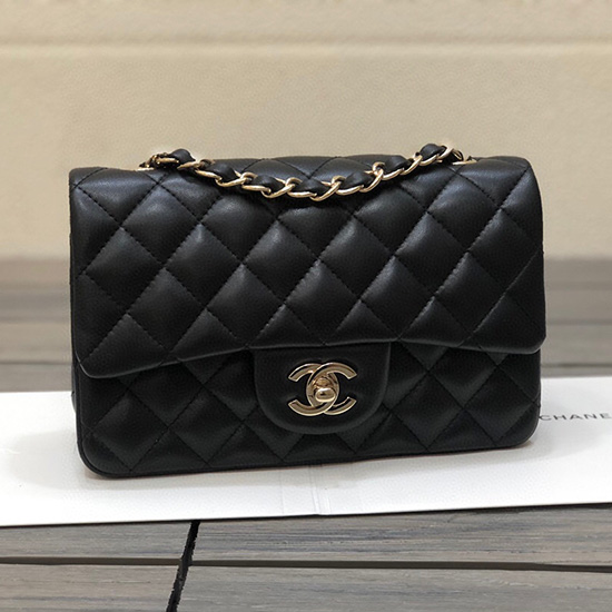 Classic Chanel Lambskin Small Flap Bag Black CF1116
