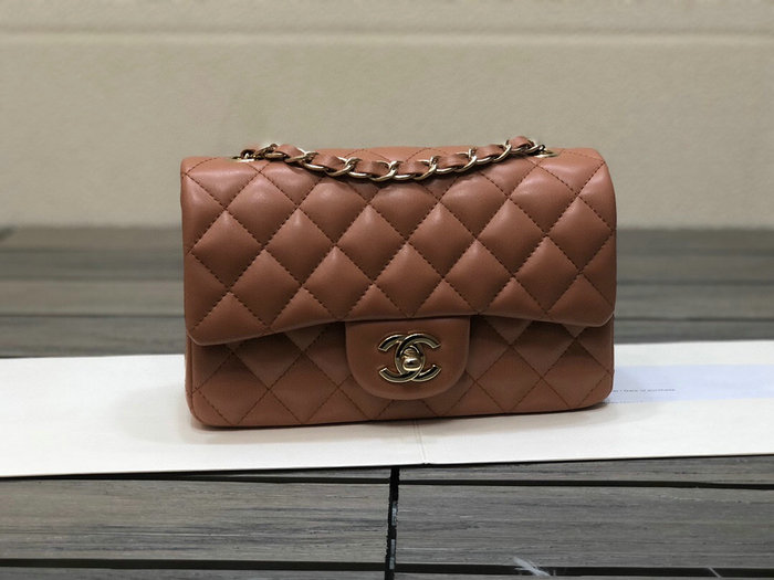 Classic Chanel Lambskin Small Flap Bag Camel CF1116