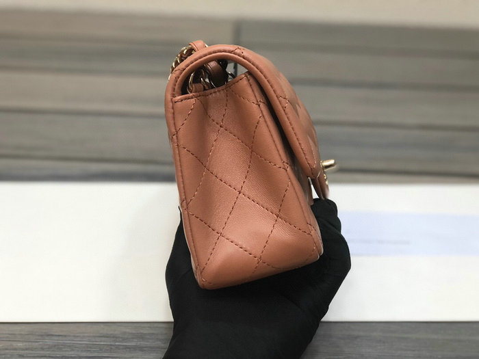 Classic Chanel Lambskin Small Flap Bag Camel CF1116