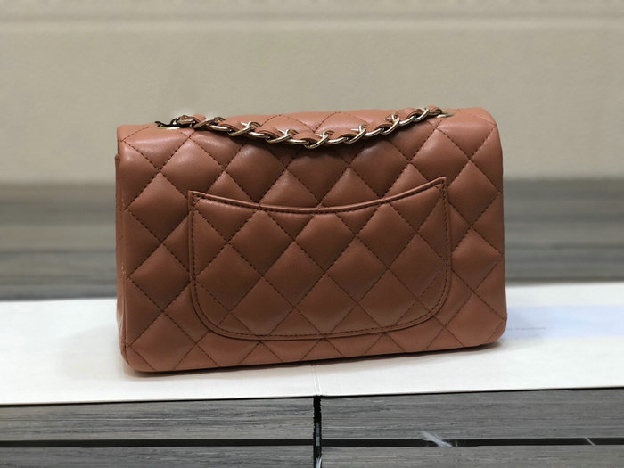 Classic Chanel Lambskin Small Flap Bag Camel CF1116