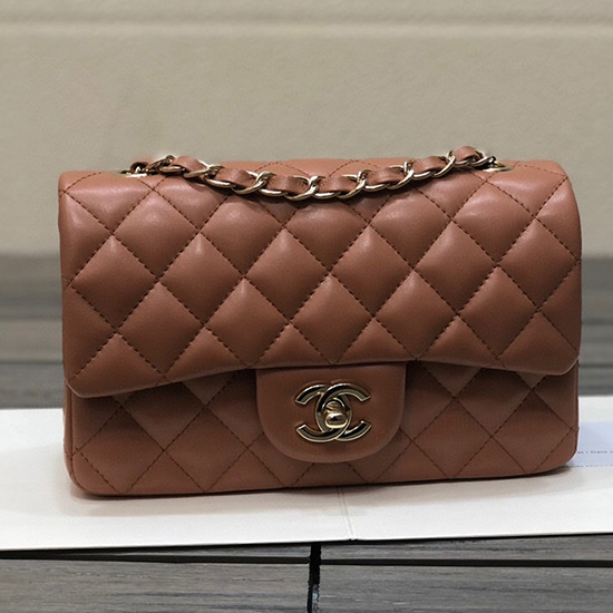 Classic Chanel Lambskin Small Flap Bag Camel CF1116