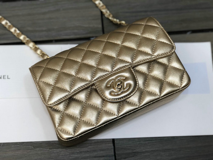 Classic Chanel Lambskin Small Flap Bag Gold CF1116