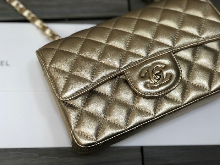 Classic Chanel Lambskin Small Flap Bag Gold CF1116