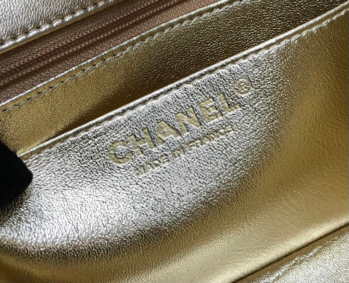 Classic Chanel Lambskin Small Flap Bag Gold CF1116