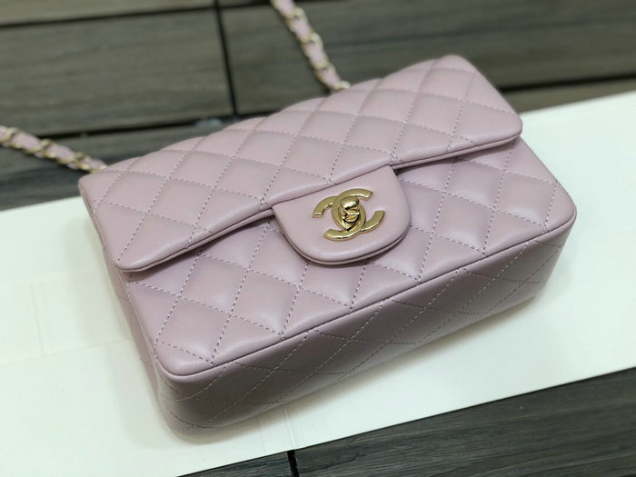 Classic Chanel Lambskin Small Flap Bag Pink CF1116