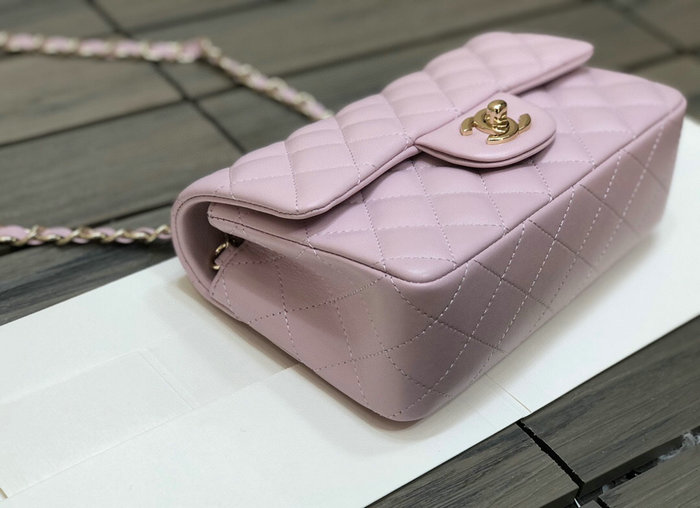 Classic Chanel Lambskin Small Flap Bag Pink CF1116