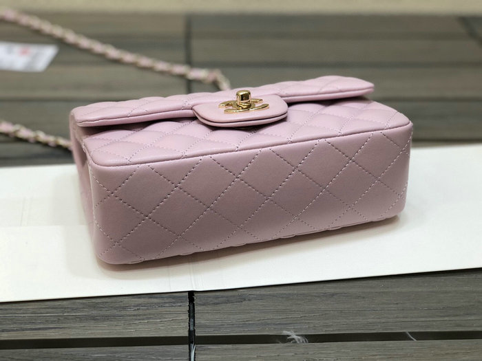 Classic Chanel Lambskin Small Flap Bag Pink CF1116