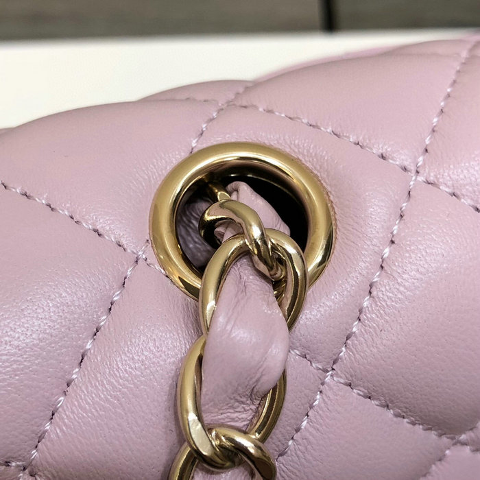 Classic Chanel Lambskin Small Flap Bag Pink CF1116