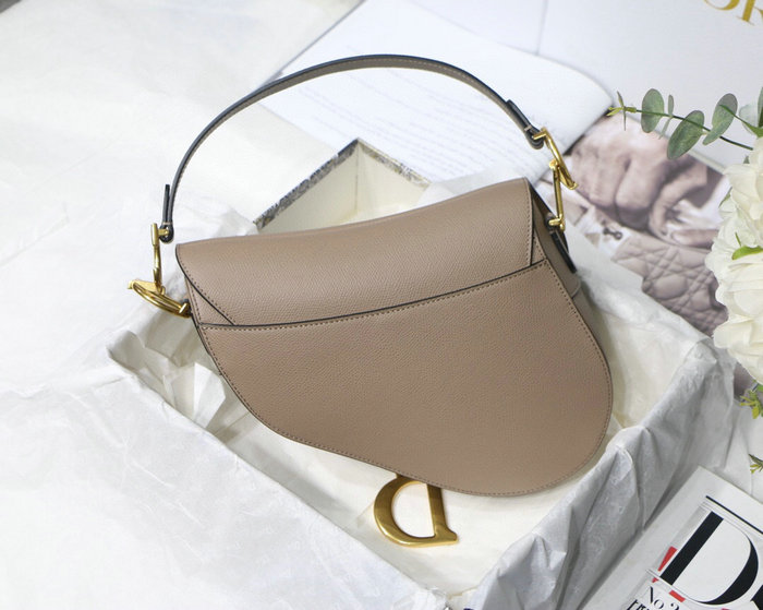 Dior Grained Calfskin Saddle Bag Grey M9001