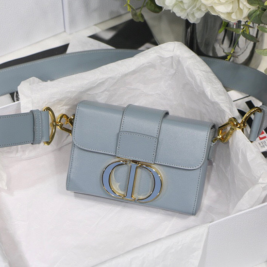 Dior Smooth Calfskin 30 Montaigne Box Bag Skyblue M9032
