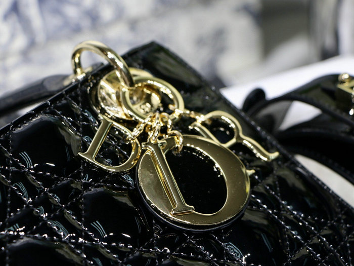 My Lady Dior Patent Bag Black M8001