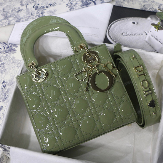 My Lady Dior Patent Bag Green M8001