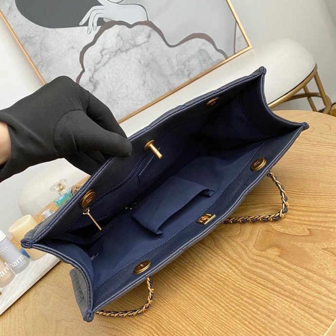 Chanel LARGE SHOPPING BAG Blue AS2360
