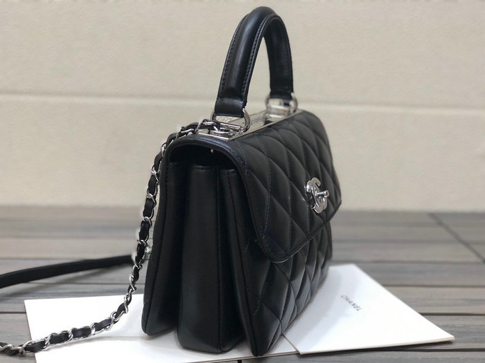 Chanel Lambskin Small Flap Bag with Top Handle AS922361