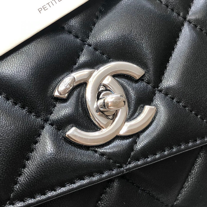 Chanel Lambskin Small Flap Bag with Top Handle AS922361